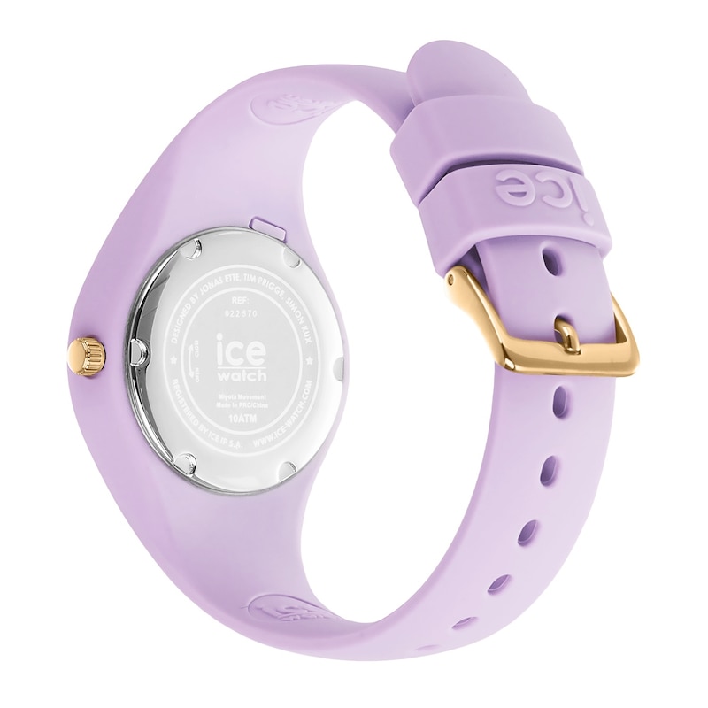 Main Image 4 of Ice Glitter Lilac Cosmic Glitter Dial & Lilac Silicone Strap Watch