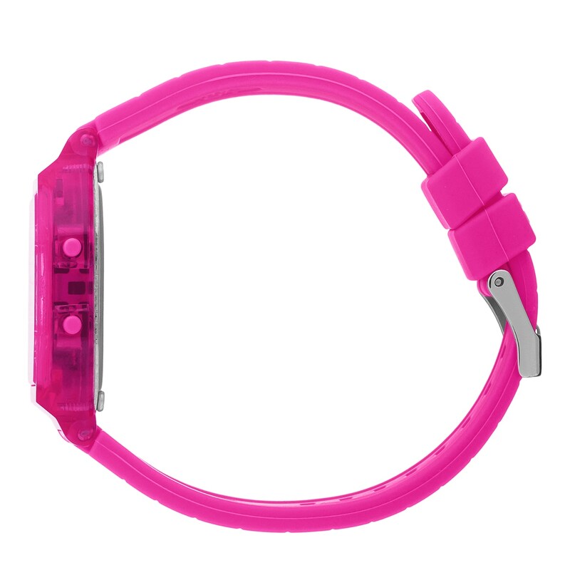 Main Image 3 of Ice Digit Retro Neon Pink Silicone Strap Watch