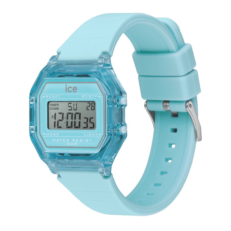 Main Image 2 of Ice Digit Retro Sky Blue Silicone Strap Watch