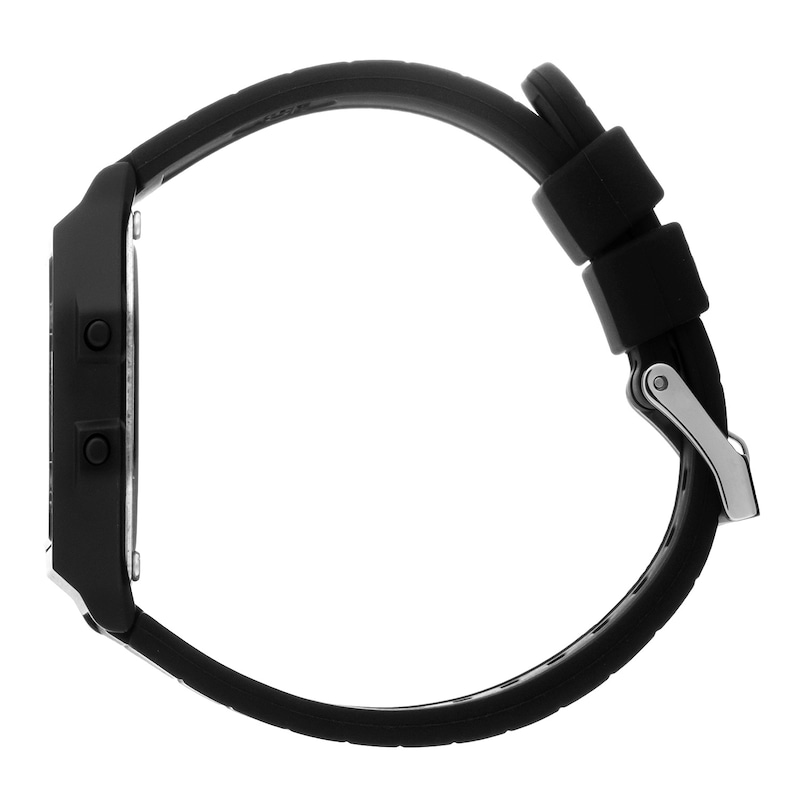 Main Image 3 of Ice Digit Retro All-Black Silicone Strap Watch