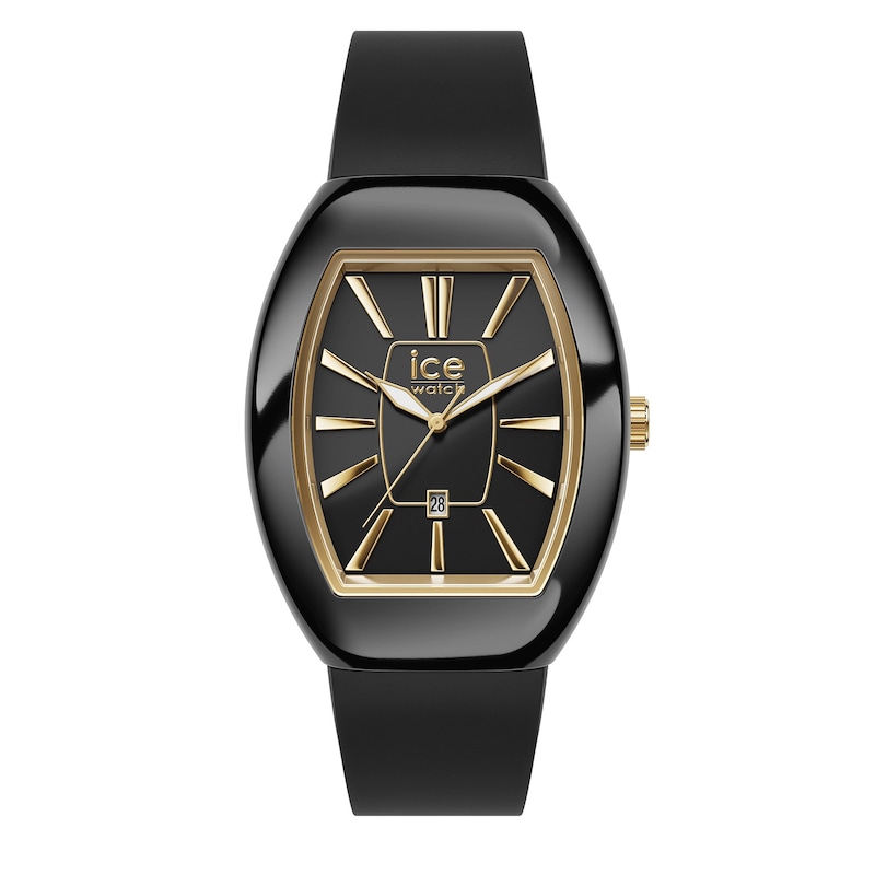 Main Image 1 of Ice Boliday Dome Black Dial & Black Silicone Strap Watch