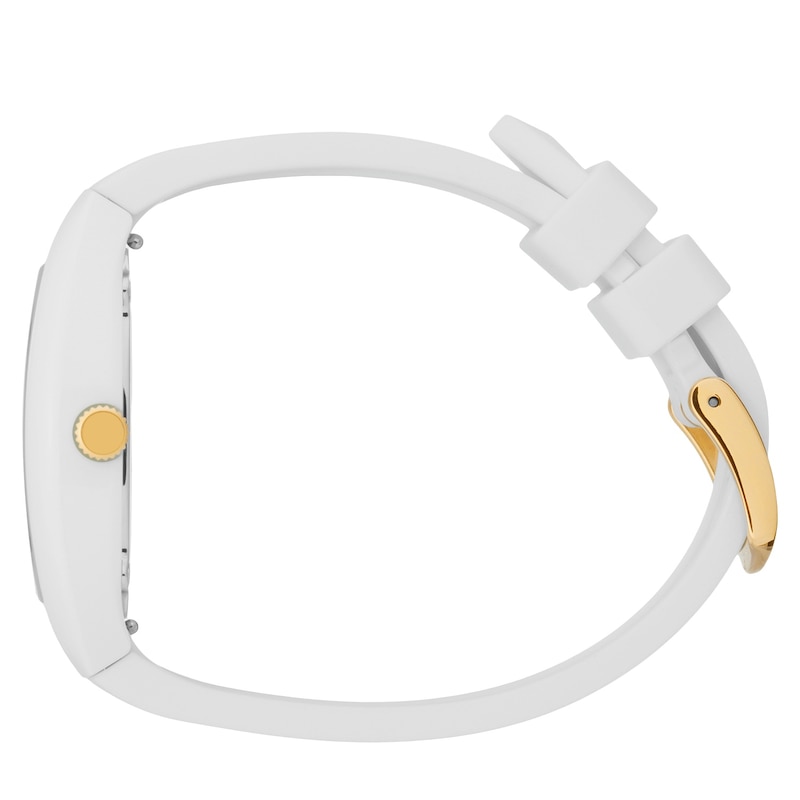 Main Image 3 of Ice Boliday Dome Rainbow Dial & White Silicone Strap Watch