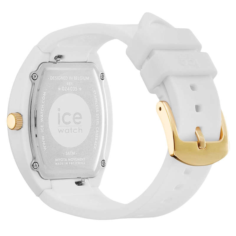 Main Image 4 of Ice Boliday Dome Rainbow Dial & White Silicone Strap Watch