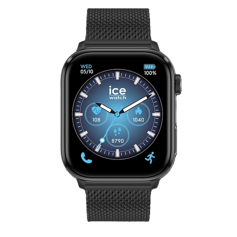 Main Image 1 of Ice Smart 3.0 Black 1.78" Amoled Milanese Mesh Strap Smartwatch