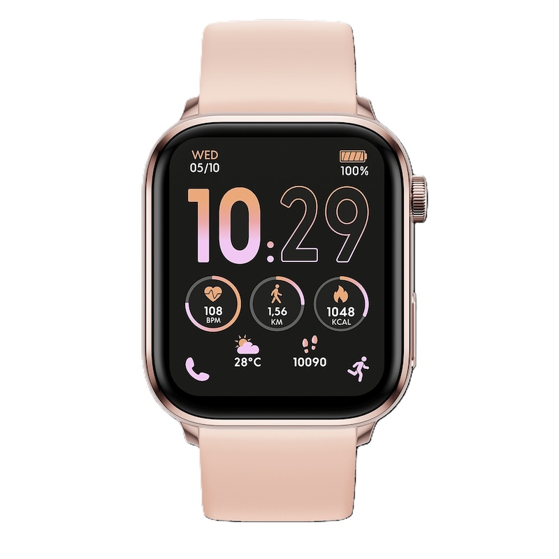Main Image 1 of Ice Smart 3.0 Rose Gold & Nude 1.78" Amoled Dial & Silicone Strap Watch