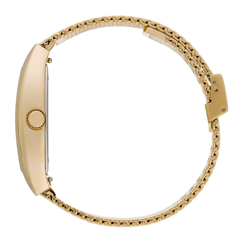 Main Image 3 of Ice Boliday Dome Black Dial & Gold Tone IP Milanese Mesh Bracelet Watch