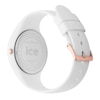 Thumbnail Image 4 of Ice Glam 37mm Rose Gold Tone & White Silicone Strap Watch