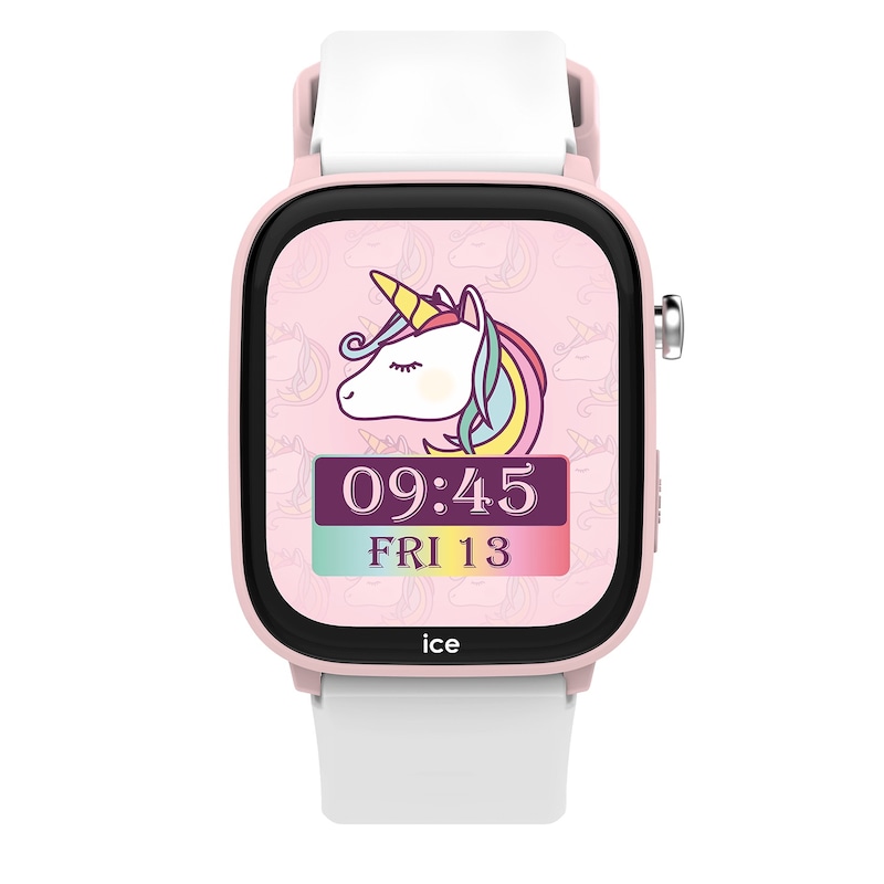 Main Image 1 of Ice Smart Junior 3.0 Find My Pink White 1.75" Silicone Strap Watch