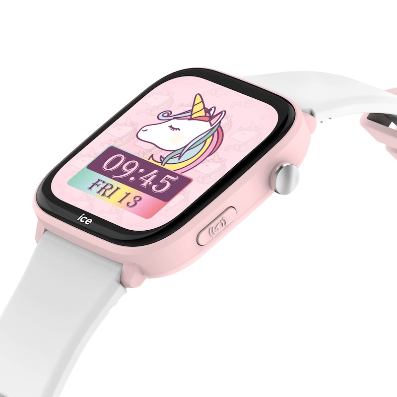 Main Image 4 of Ice Smart Junior 3.0 Find My Pink White 1.75" Silicone Strap Watch