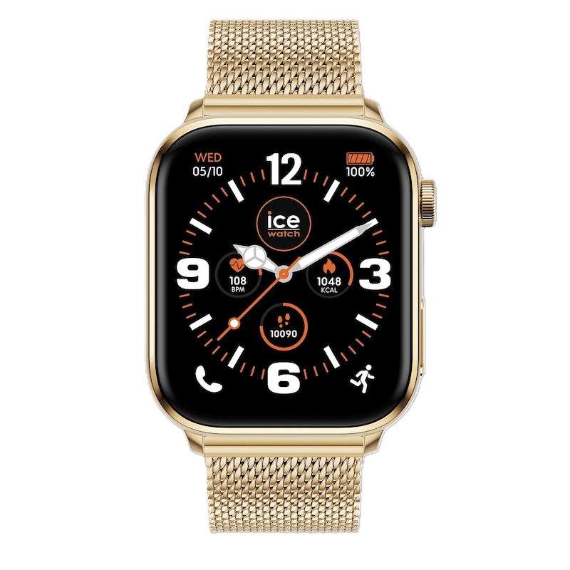Main Image 1 of Ice Smart 3.0 Gold Tone 1.78" Amoled Dial & Milanese Mesh Strap Smartwatch