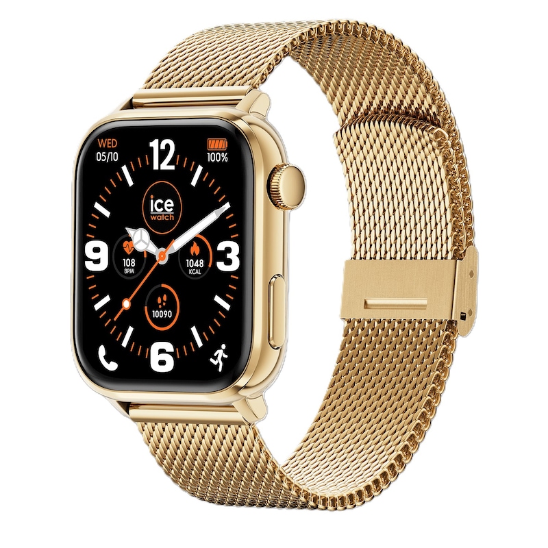 Main Image 2 of Ice Smart 3.0 Gold Tone 1.78" Amoled Dial & Milanese Mesh Strap Smartwatch