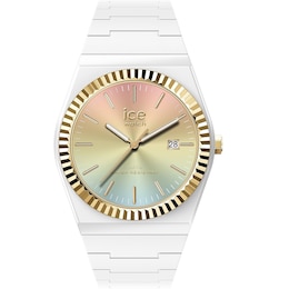 Ice Power Pw1 White Sunset Rainbow 36mm Silicone Strap Watch