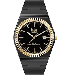 Ice Power Pw1 Black Gold 36mm Silicone Strap Watch