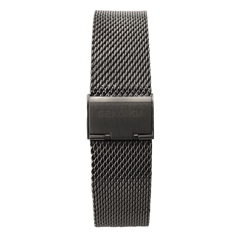 Main Image 4 of Sekonda Men’s Balearic Black Dial Gunmetal Stainless Steel Milanese Bracelet Watch