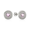 Thumbnail Image 0 of Radley Silver Pink Stone Heart Stone Earrings