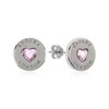 Thumbnail Image 0 of Radley Silver Pink Stone Heart Stone Earrings