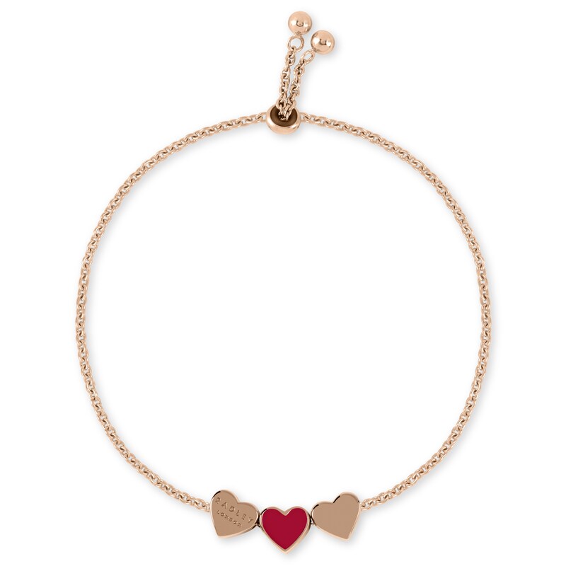 Main Image 1 of Radley Rose Gold Tone Red Heart Bracelet