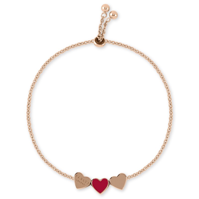 Radley Rose Gold Tone Red Heart Bracelet