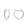 Thumbnail Image 1 of Sterling Silver Cubic Zirconia 9mm Huggie Earrings