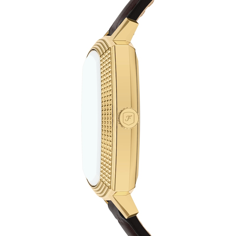 Main Image 2 of Nick Jonas x Fossil Machine Luxe Blue Vignette Dial & Brown Croco Leather Strap Watch