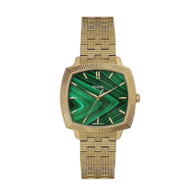 Main Image 1 of Nick Jonas x Fossil Machine Luxe Malachite Dial & Gold-Tone Stainless Steel Watch