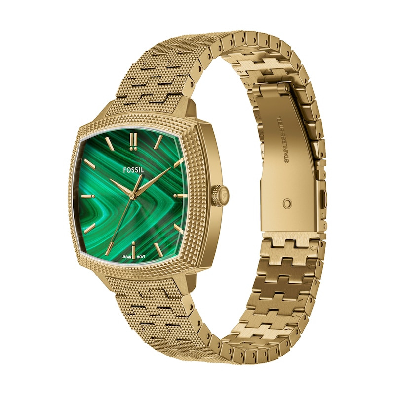Main Image 2 of Nick Jonas x Fossil Machine Luxe Malachite Dial & Gold-Tone Stainless Steel Watch