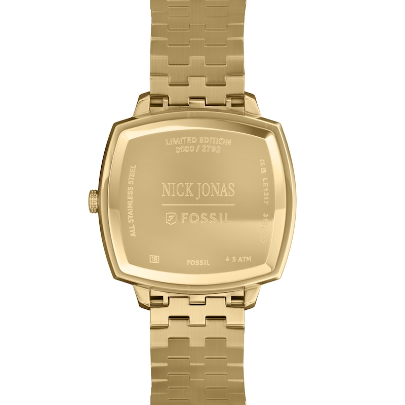 Main Image 4 of Nick Jonas x Fossil Machine Luxe Malachite Dial & Gold-Tone Stainless Steel Watch