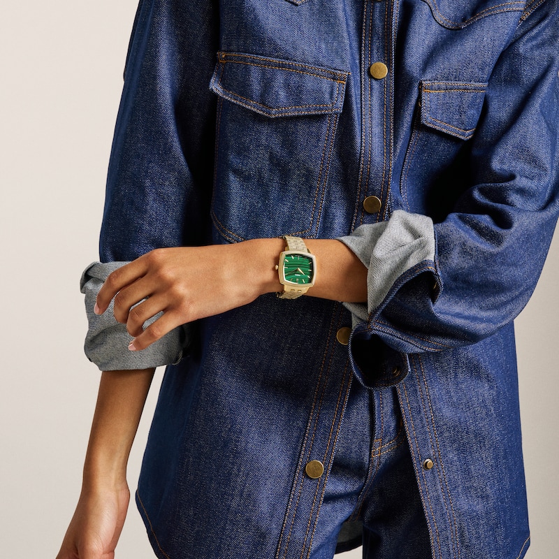 Main Image 8 of Nick Jonas x Fossil Machine Luxe Malachite Dial & Gold-Tone Stainless Steel Watch