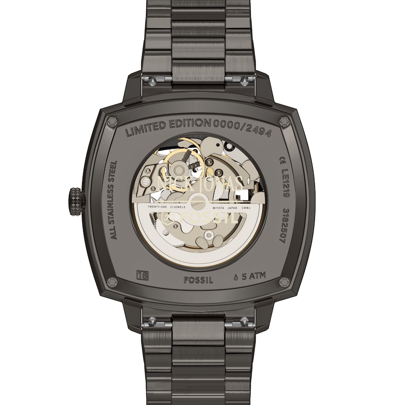 Main Image 4 of Nick Jonas x Fossil Machine Luxe Automatic Gunmetal Stainless Steel Watch