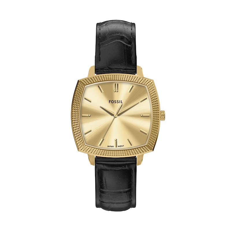 Main Image 1 of Nick Jonas x Fossil Machine Luxe Black Croco Leather Strap Watch