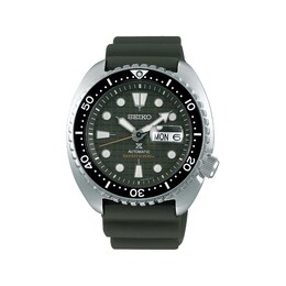 Seiko Prospex King Turtle Men's Green Silicone Strap Watch