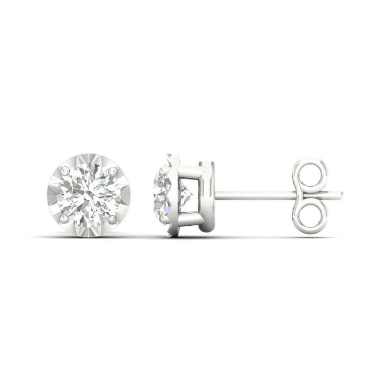 Main Image 1 of 9ct White Gold 0.10ct Diamond Stud Earrings