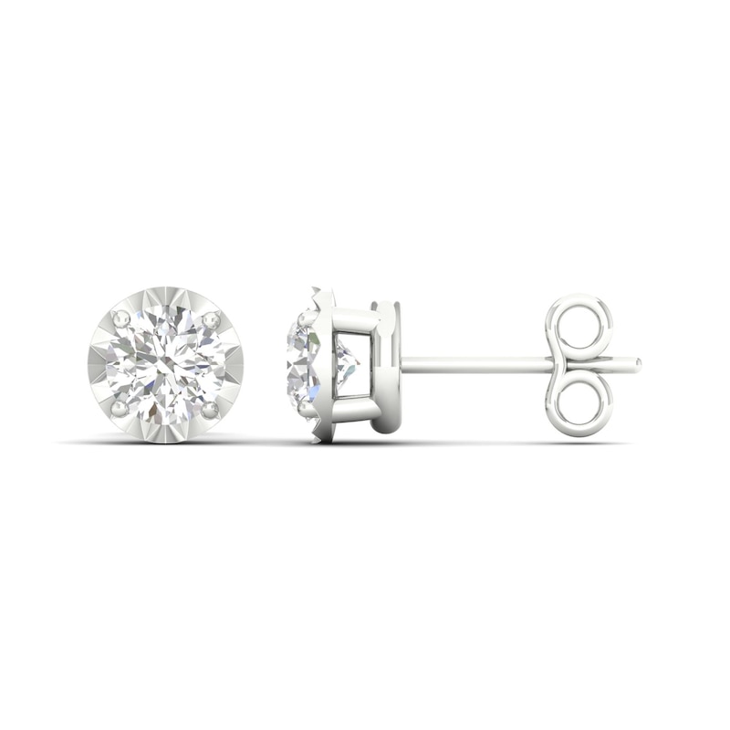 9ct White Gold 0.10ct Diamond Stud Earrings