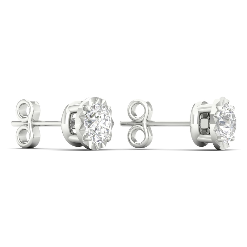 9ct White Gold 0.10ct Diamond Stud Earrings