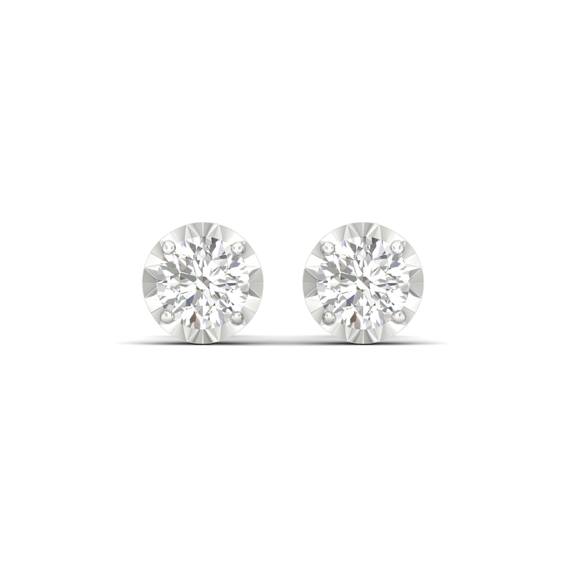 9ct White Gold 0.10ct Diamond Stud Earrings