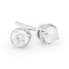 Thumbnail Image 1 of 9ct White Gold 0.25ct Diamond Illusion Set Stud Earrings