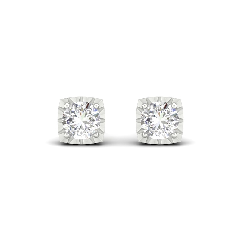 Main Image 3 of 9ct White Gold 0.25ct Diamond Stud Earrings