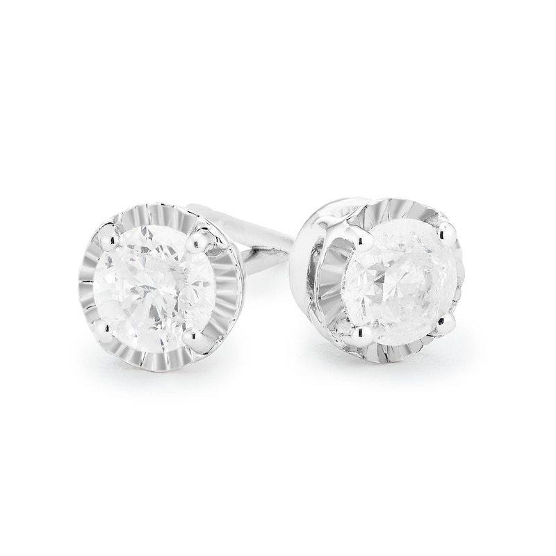 9ct White Gold 0.40ct Diamond Stud Earrings