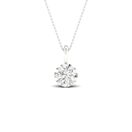 9ct White Gold 0.25ct Diamond Solitaire Pendant