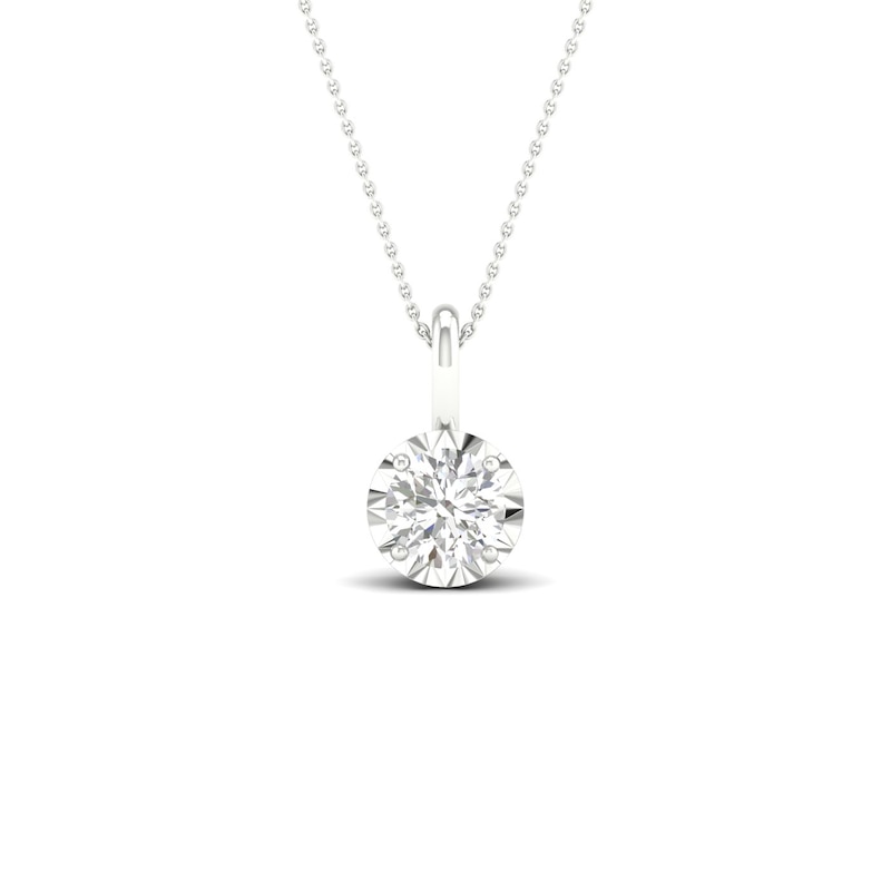 Main Image 1 of 9ct White Gold 0.25ct Diamond Solitaire Pendant