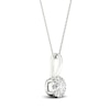 Thumbnail Image 4 of 9ct White Gold 0.10ct Diamond Solitaire Pendant