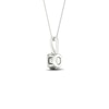 Thumbnail Image 2 of 9ct White Gold 0.15ct Diamond Illusion Set Solitaire Pendant