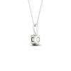 Thumbnail Image 1 of 9ct White Gold 0.15ct Diamond Illusion Set Solitaire Pendant