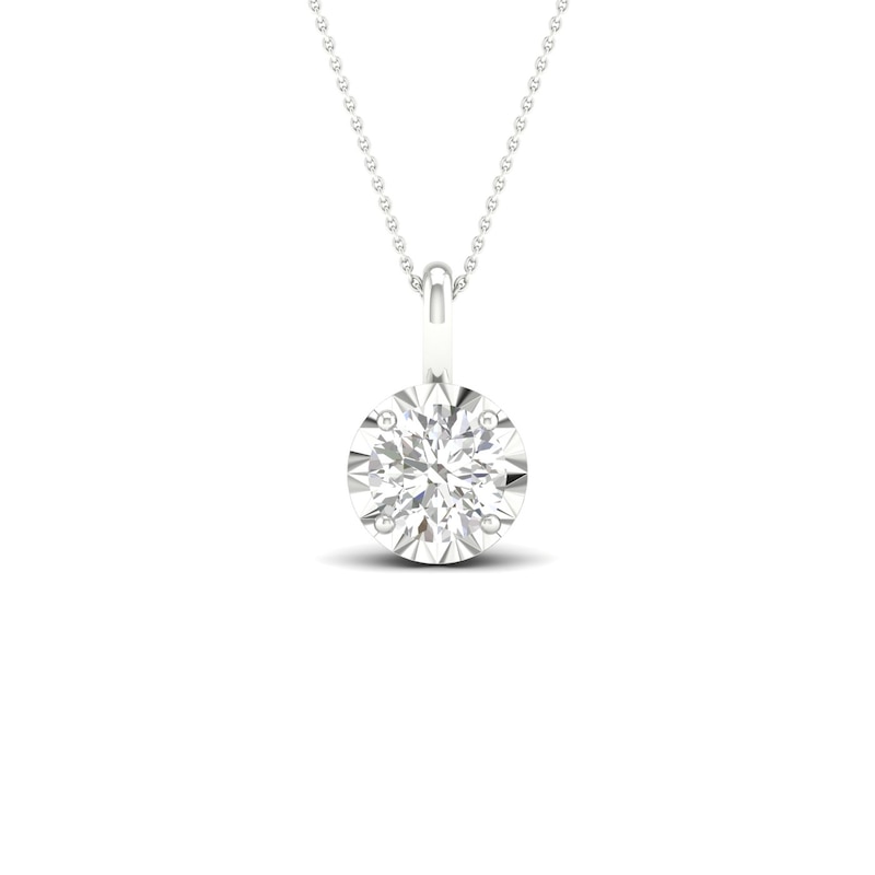 9ct White Gold 0.40ct Diamond Solitaire Pendant