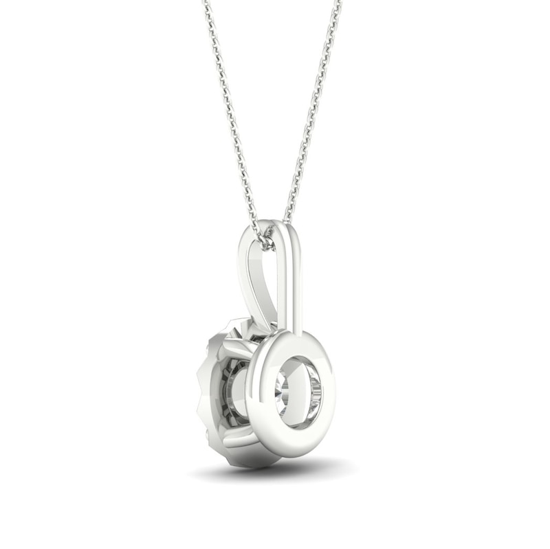 9ct White Gold 0.40ct Diamond Solitaire Pendant