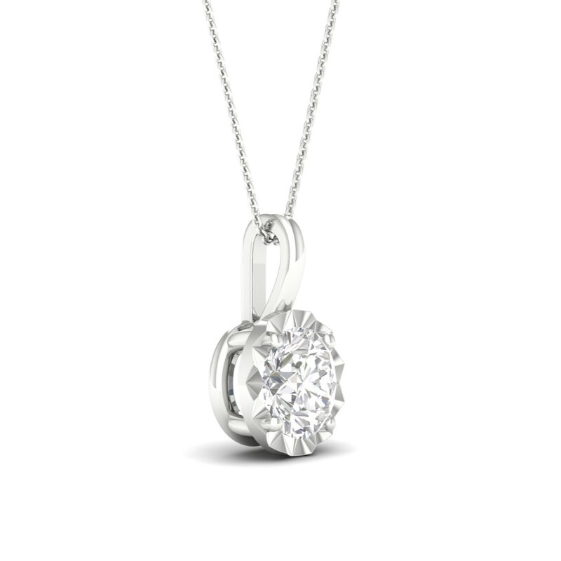 Main Image 3 of 9ct White Gold 0.40ct Diamond Solitaire Pendant