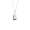 Thumbnail Image 2 of 9ct White Gold 0.25ct Diamond Square Pendant