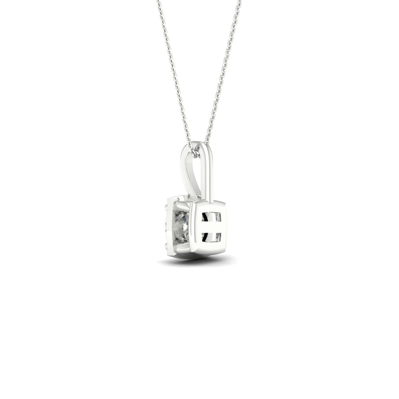 9ct White Gold 0.25ct Diamond Square Pendant