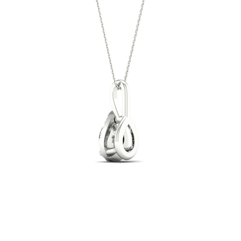 Main Image 2 of 9ct White Gold 0.25ct Diamond Pear Pendant