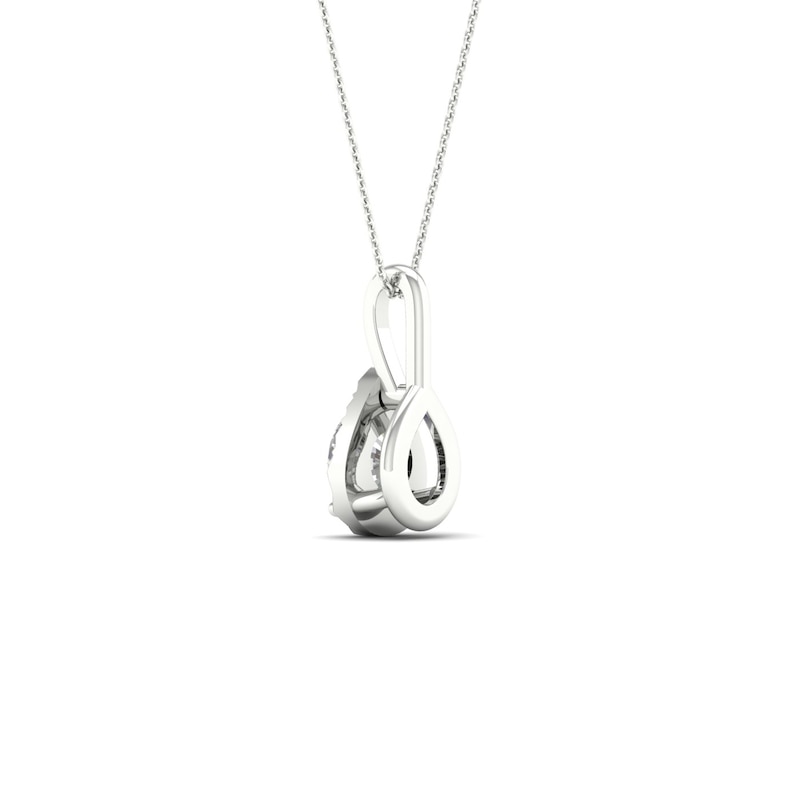 9ct White Gold 0.25ct Diamond Pear Pendant